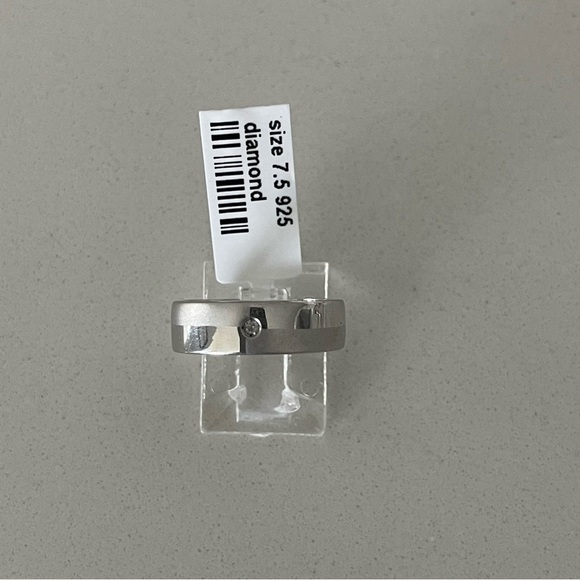 Sterling Silver 925 diamond band size 7.5 - Picture 2 of 8